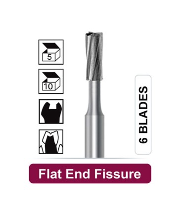 فرز کارباید استوانه ای ته صاف هندپیس - Dentalree
