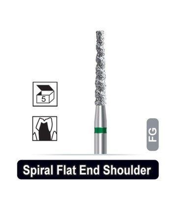 فرز الماسی مدل مخروطی ته صاف Spiral توربین - Dentalree